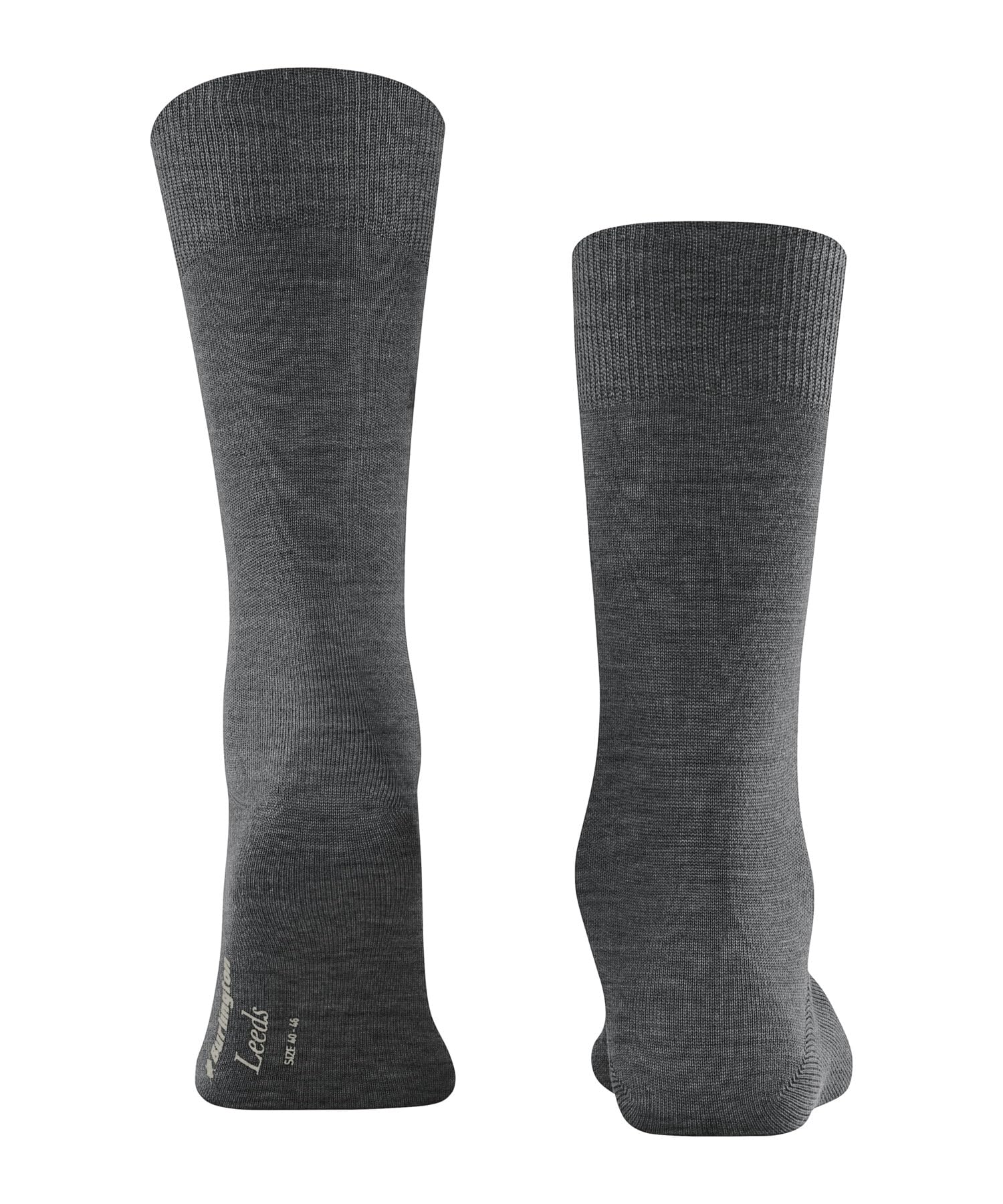 burlington-leeds-chaussettes-homme-coton-laine-unies-gris-dark-grey-3070-40-46 image 2