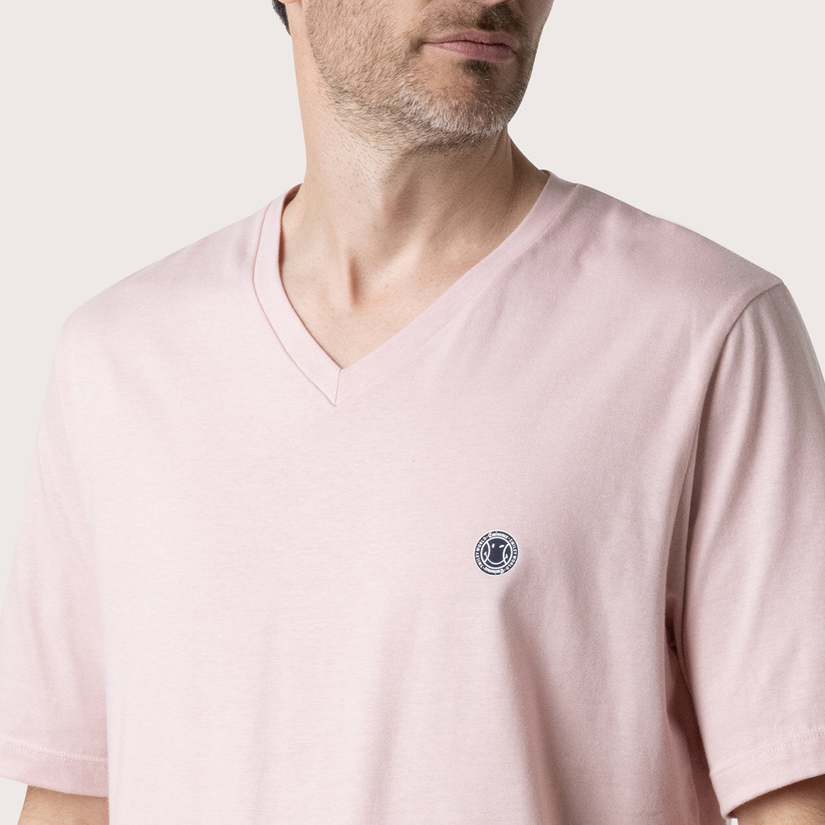 eminence-pyjama-court-homme-smileyworld-bleu-lavande-marine image 2