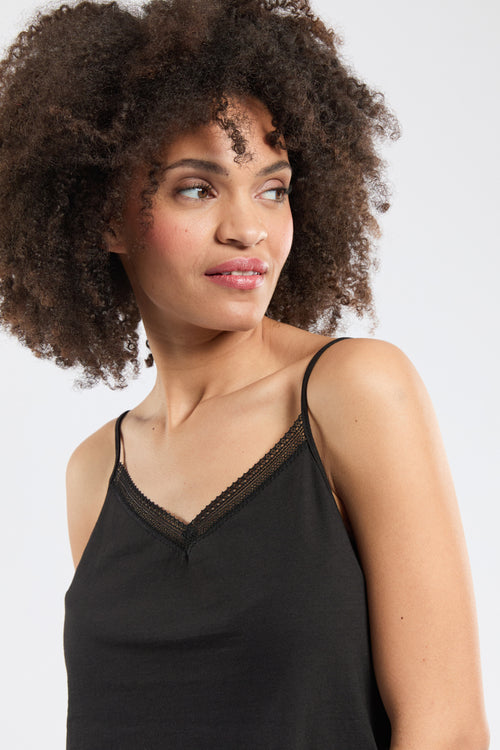 armor-lux-camisole-col-v-dentelle-coton-biologique-femme image 4