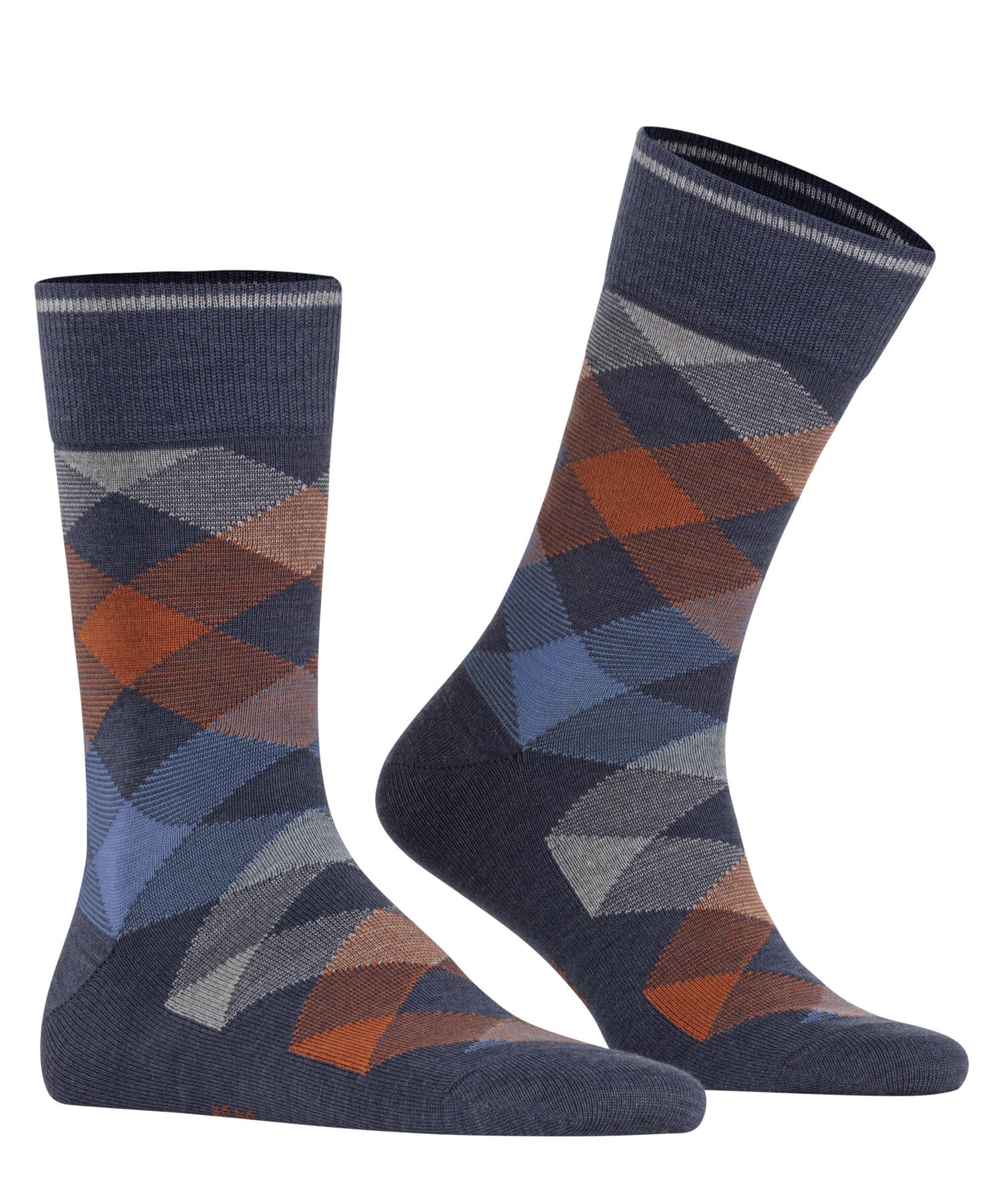 burlington-newcastle-m-chaussettes-homme-laine-fantaisie-bleu-dark-blue-melange- image 4