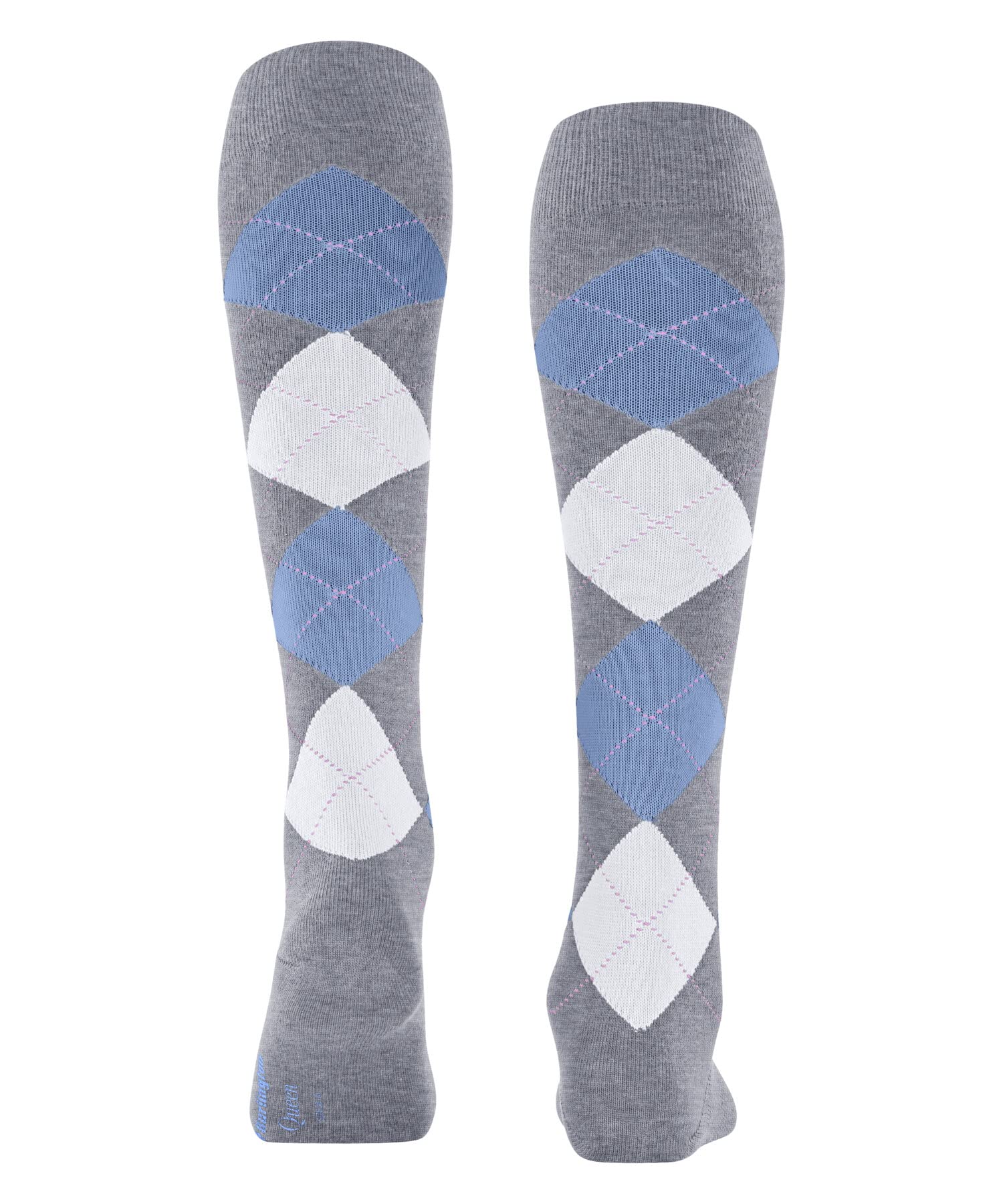 burlington-queen-chaussettes-longues-femme-coton-gris-arctic-m-lange-36-41 image 2
