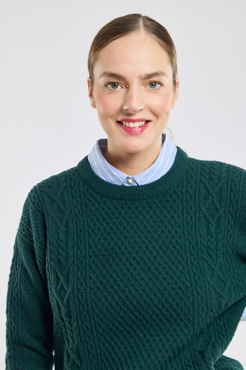 armor-lux-pull-torsad-laine-femme-col-rond image 4