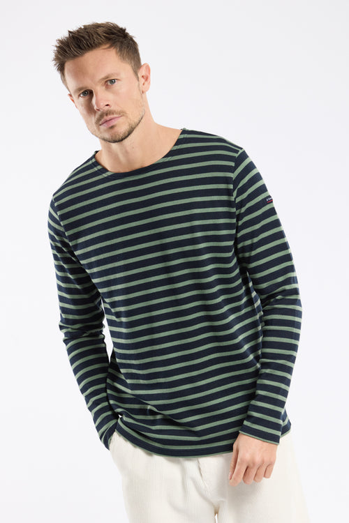 armor-lux-marini-re-homme-manches-longues-coton-pais-col-bateau-5 image 2