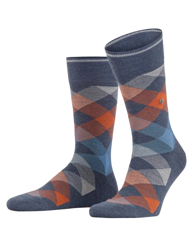 burlington-newcastle-m-chaussettes-homme-laine-fantaisie-bleu-dark-blue-melange- image 1
