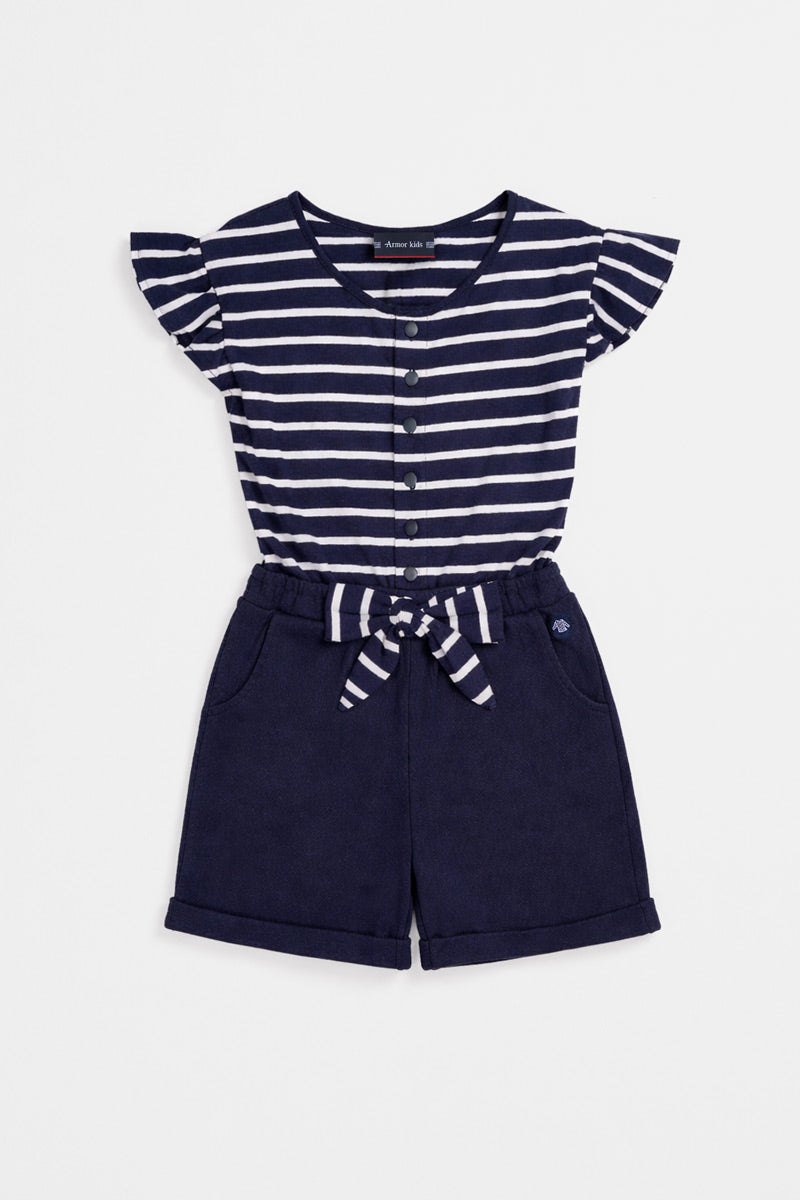 armor-lux-combi-short-kids-combinaison-enfant-coton-l-ger-ray-e image 2