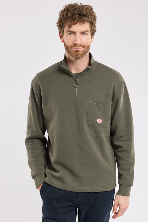 armor-lux-h-ritage-sweat-homme-col-zipp-coton-pais image 2