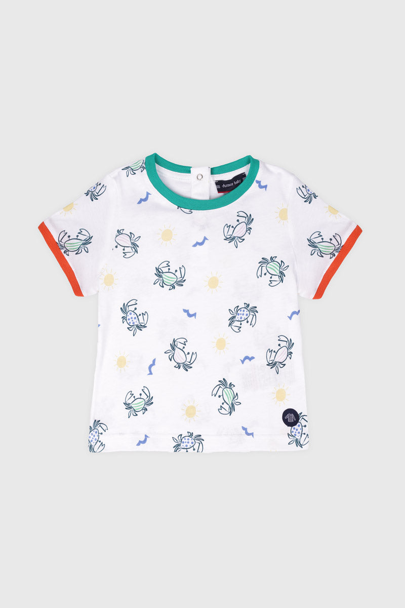 armor-lux-t-shirt-crabes-b-b-coton-l-ger-manches-courtes image 1