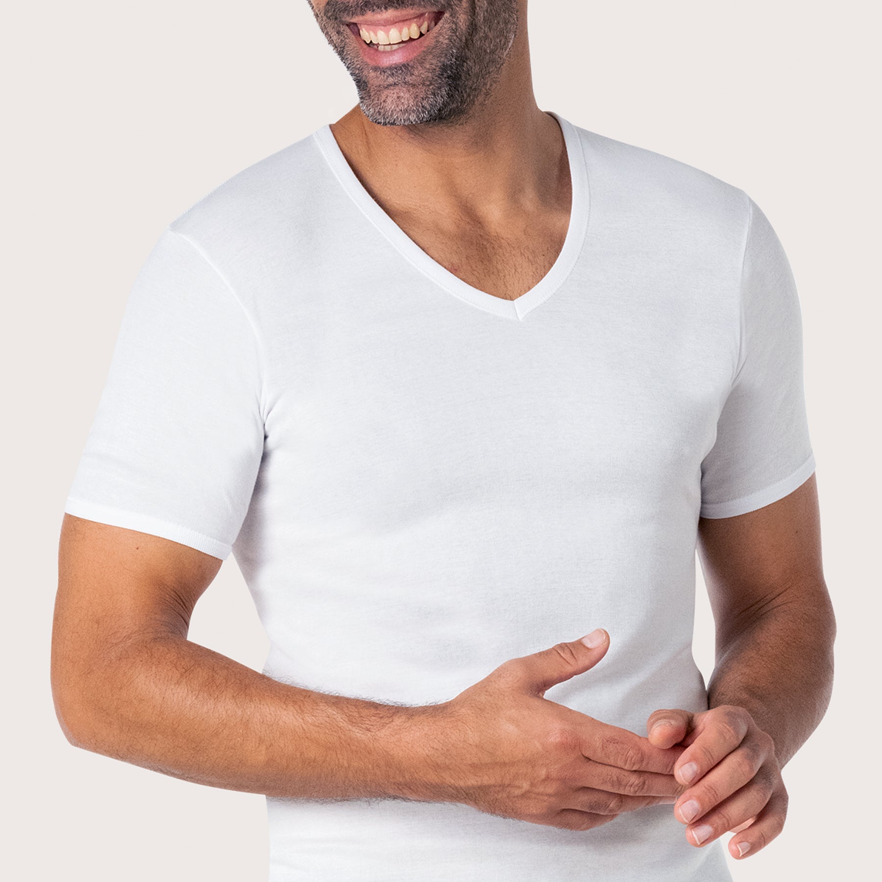 eminence-tee-shirt-col-v-manches-courtes-homme-pur-coton-premium-fait-en-france image 3