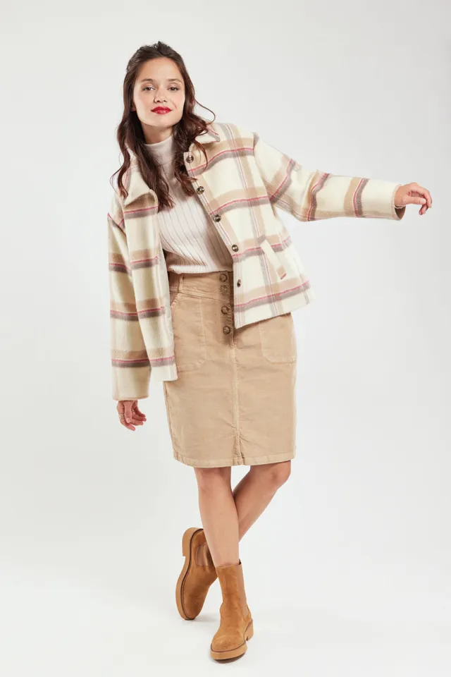 armor-lux-veste-carreaux-femme-laine-et-alpaga-deauville image 1