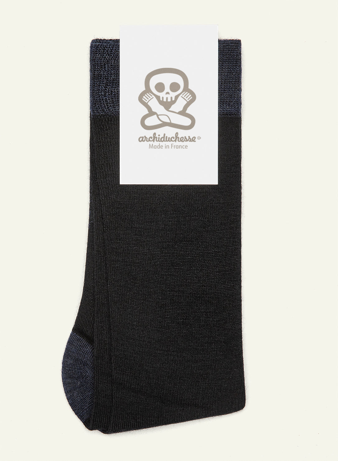 archiduchesse-de-laine-chaussettes-mi-hautes-noir-en-laine-m-rinos image 6
