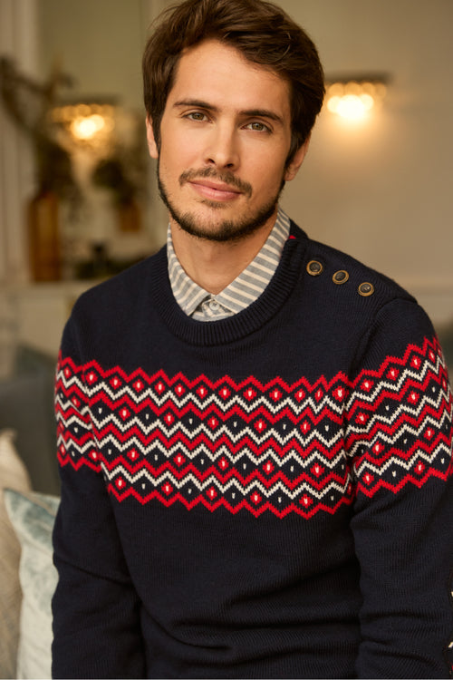 armor-lux-pull-de-no-l-homme-jacquard-homard-dition-limit-e image 2