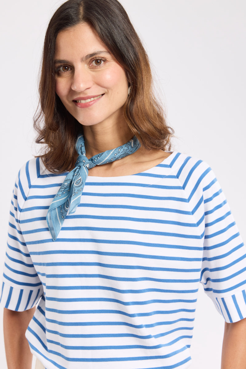 armor-lux-marini-re-femme-manches-3-4-raglan-coton-interlock image 2