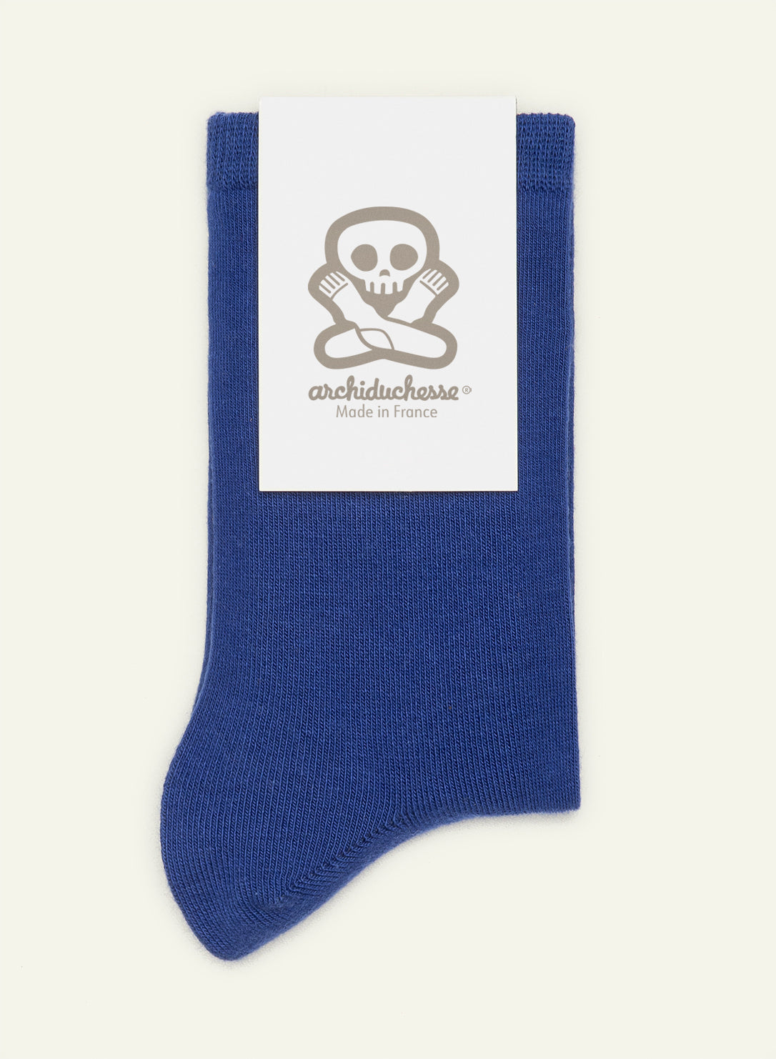 archiduchesse-courte-chaussettes-coton-bleu-monochrome image 7