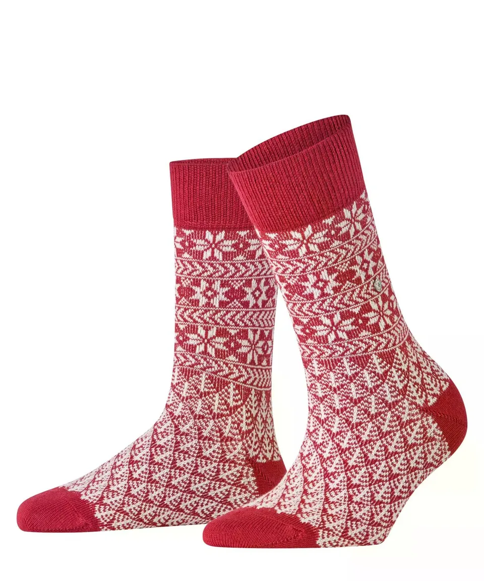 burlington-x-mas-femme-chaussettes-laine-fair-isle image 1