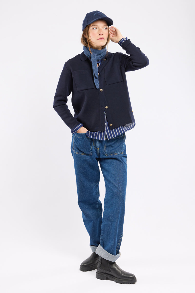 armor-lux-veste-boutonn-e-h-ritage-femme-maille-mecmor-laine image 3