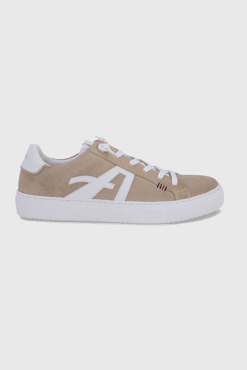 armor-lux-baskets-regate-basses-cuir-beige-lignes-pur-es image 3