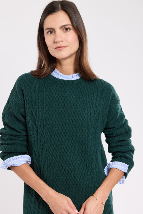 armor-lux-robe-pull-torsades-80-laine-manches-longues image 3