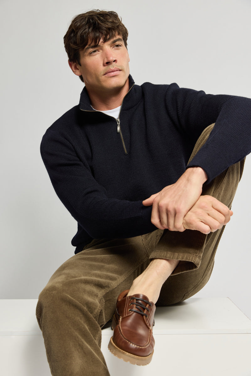 pull-camionneur-homme-armor-lux-ch-teaulin-100-laine-zipp image 1