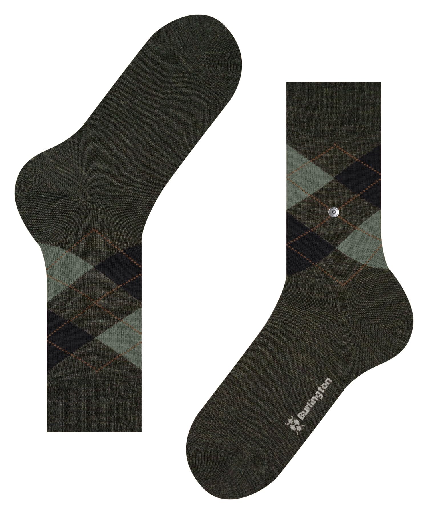 burlington-edinburgh-melange-homme-chaussettes-laine-argyle-vert-jade-cream-7185 image 5
