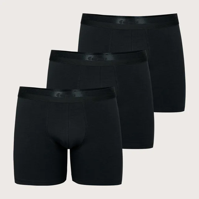 lot-de-3-boxers-longs-homme-eminence-studio-unis-stretch image 1