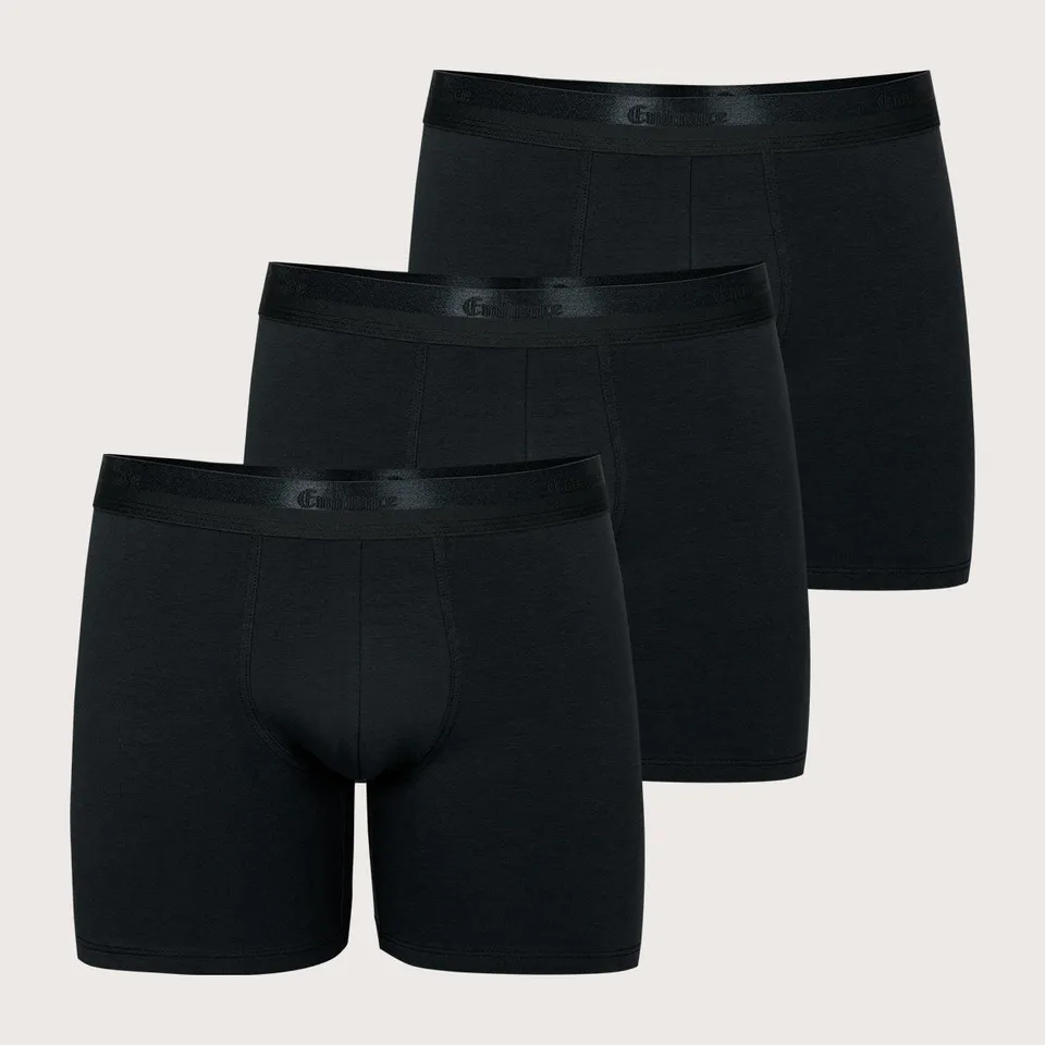 lot-de-3-boxers-longs-homme-eminence-studio-unis-stretch image 1