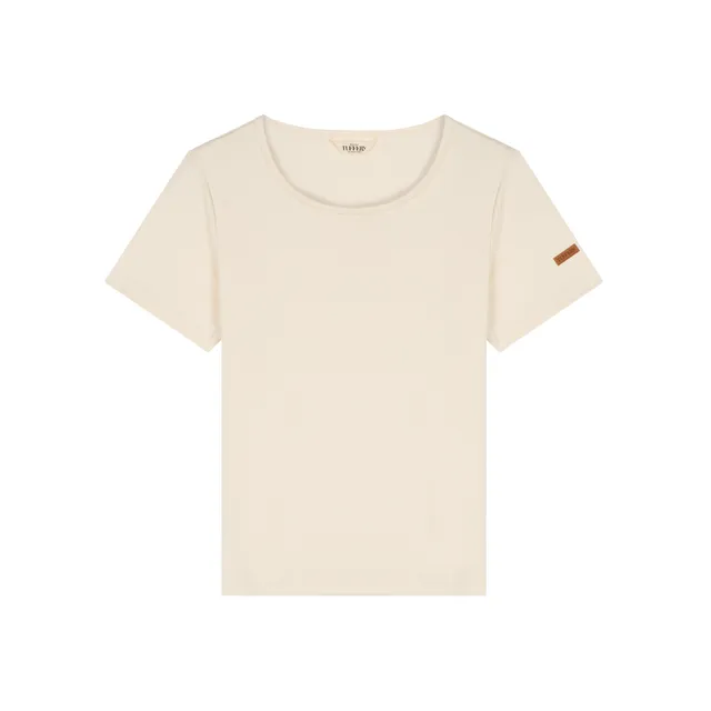 atelier-tuffery-causses-t-shirt-femme-col-rond-cru-coton-bio image 1