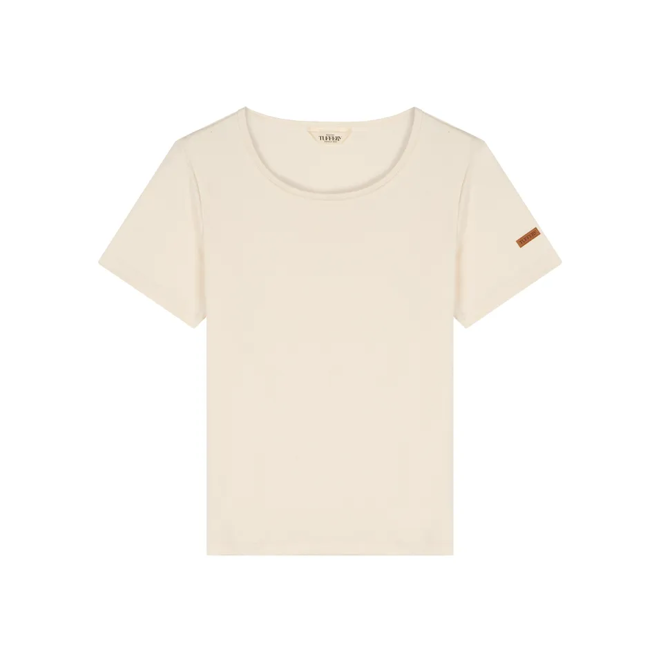atelier-tuffery-causses-t-shirt-femme-col-rond-cru-coton-bio image 1