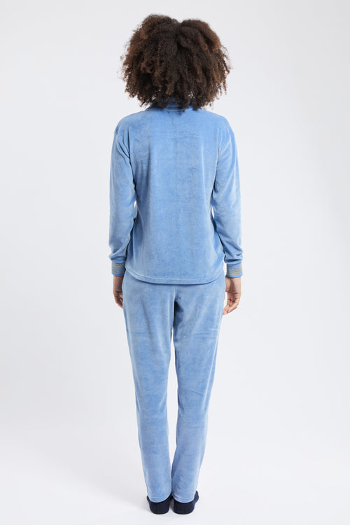 armor-lux-veste-loungewear-zipp-e-velours-270g-femme image 5