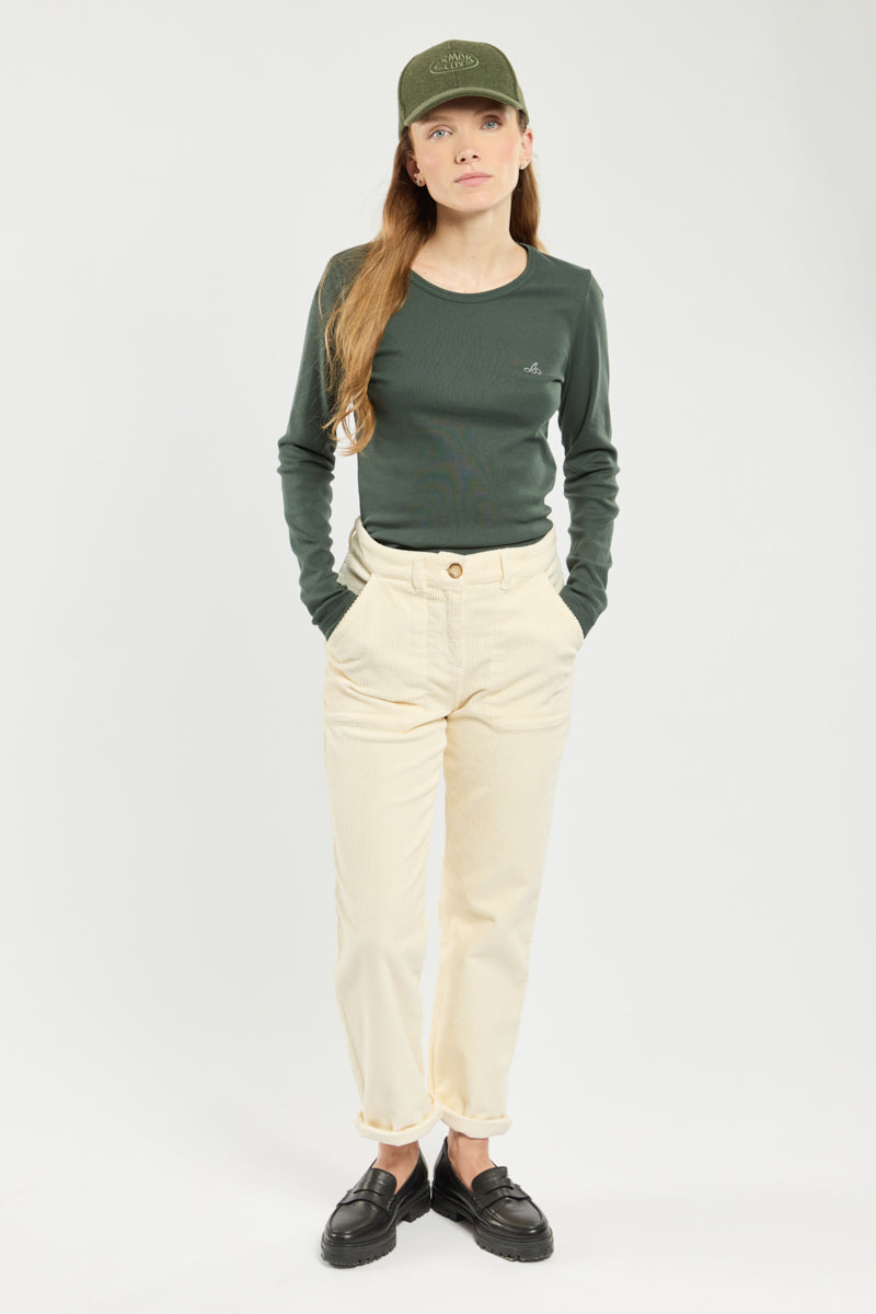 armor-lux-t-shirt-manches-longues-femme-coton-l-ger-col-bateau image 3