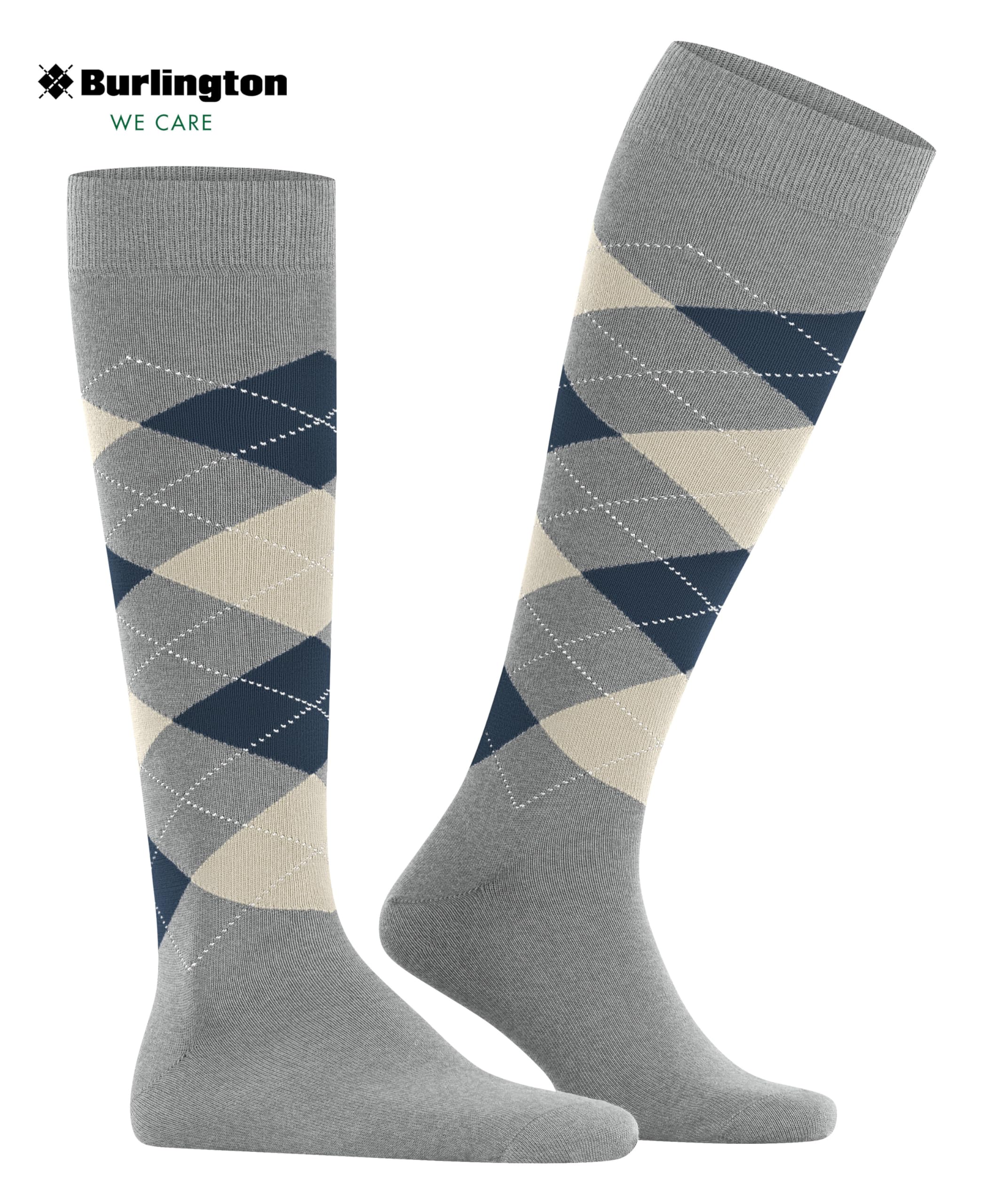 burlington-king-chaussettes-longues-homme-coton-gris-clair-40-46 image 3