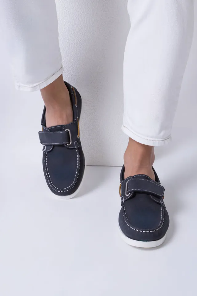 armor-lux-chaussures-bateau-frehalo-homme-cuir-bleu-marine image 1