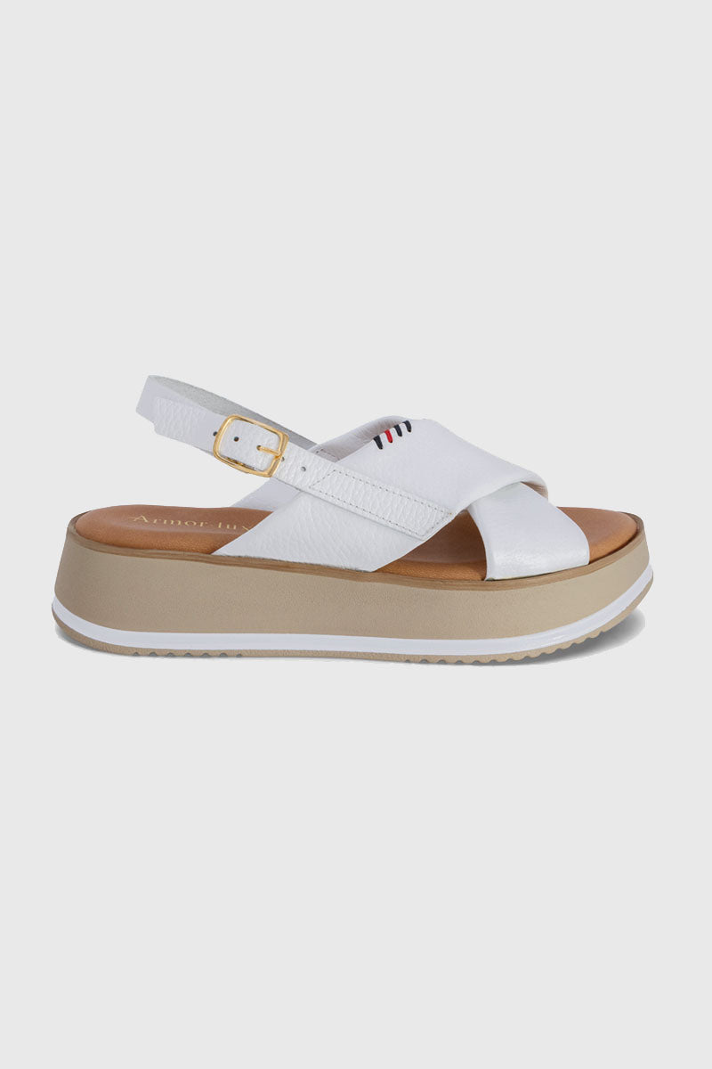 armor-lux-sandales-compens-es-plage-cuir-blanc image 3