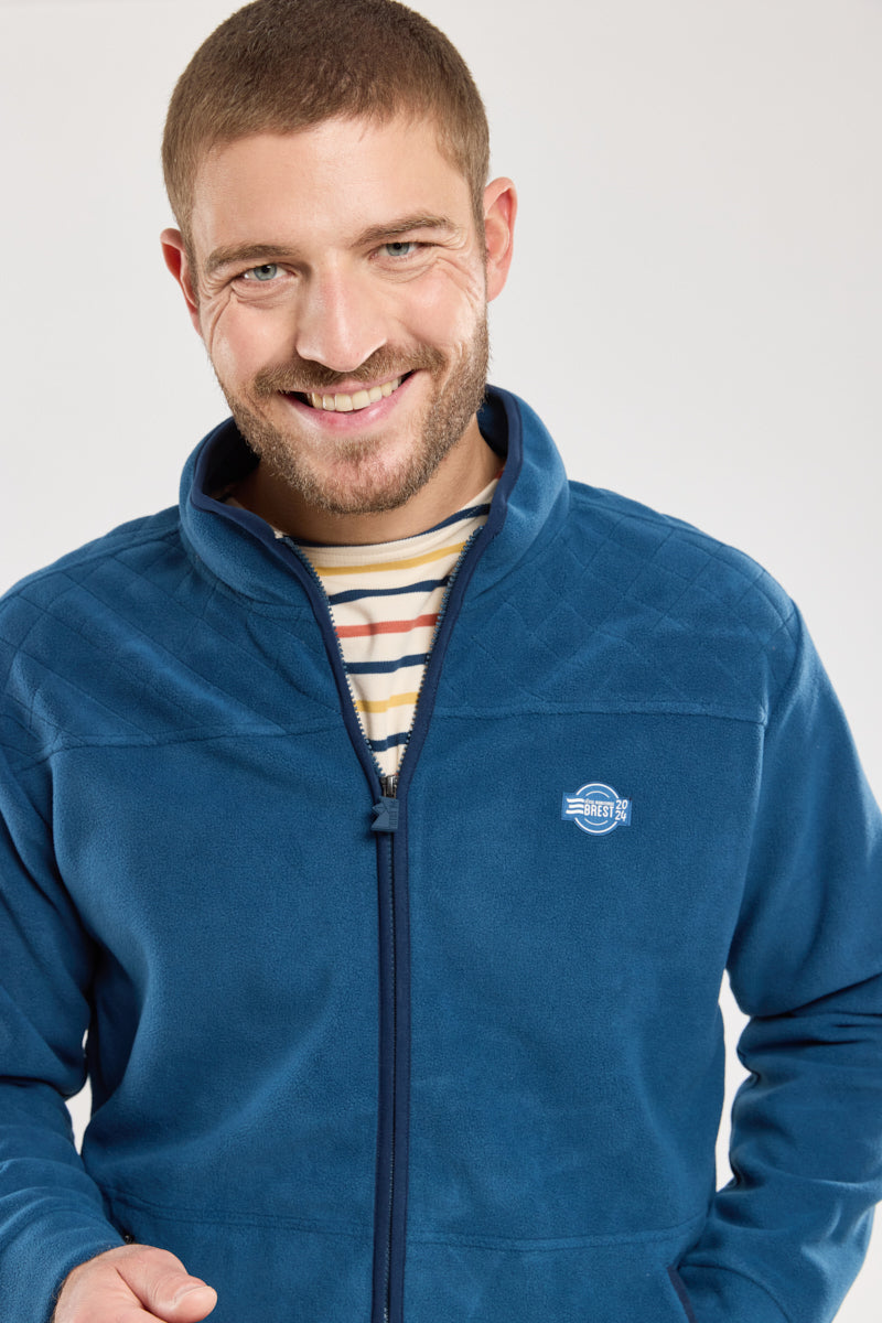 armor-lux-polaire-badge-homme-col-montant-zipp image 2
