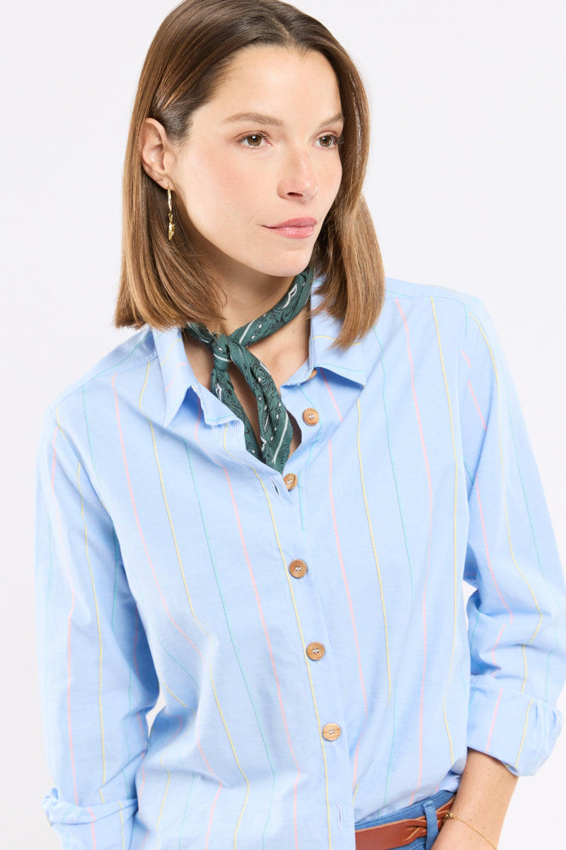 armor-lux-chemise-ray-e-h-ritage-femme-coton-lin-manches-longues image 2