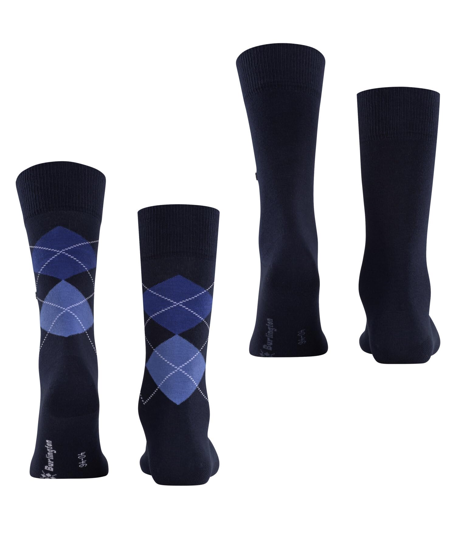 burlington-everyday-argyle-mix-chaussettes-homme-2-paires-bleu-marine-6121-40-46 image 2