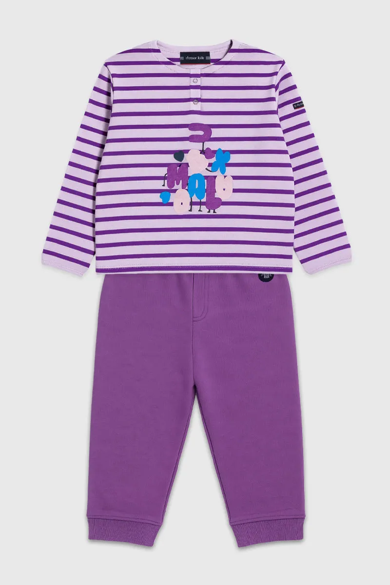 armor-lux-ensemble-pyjashort-kids-ray-100-coton image 1