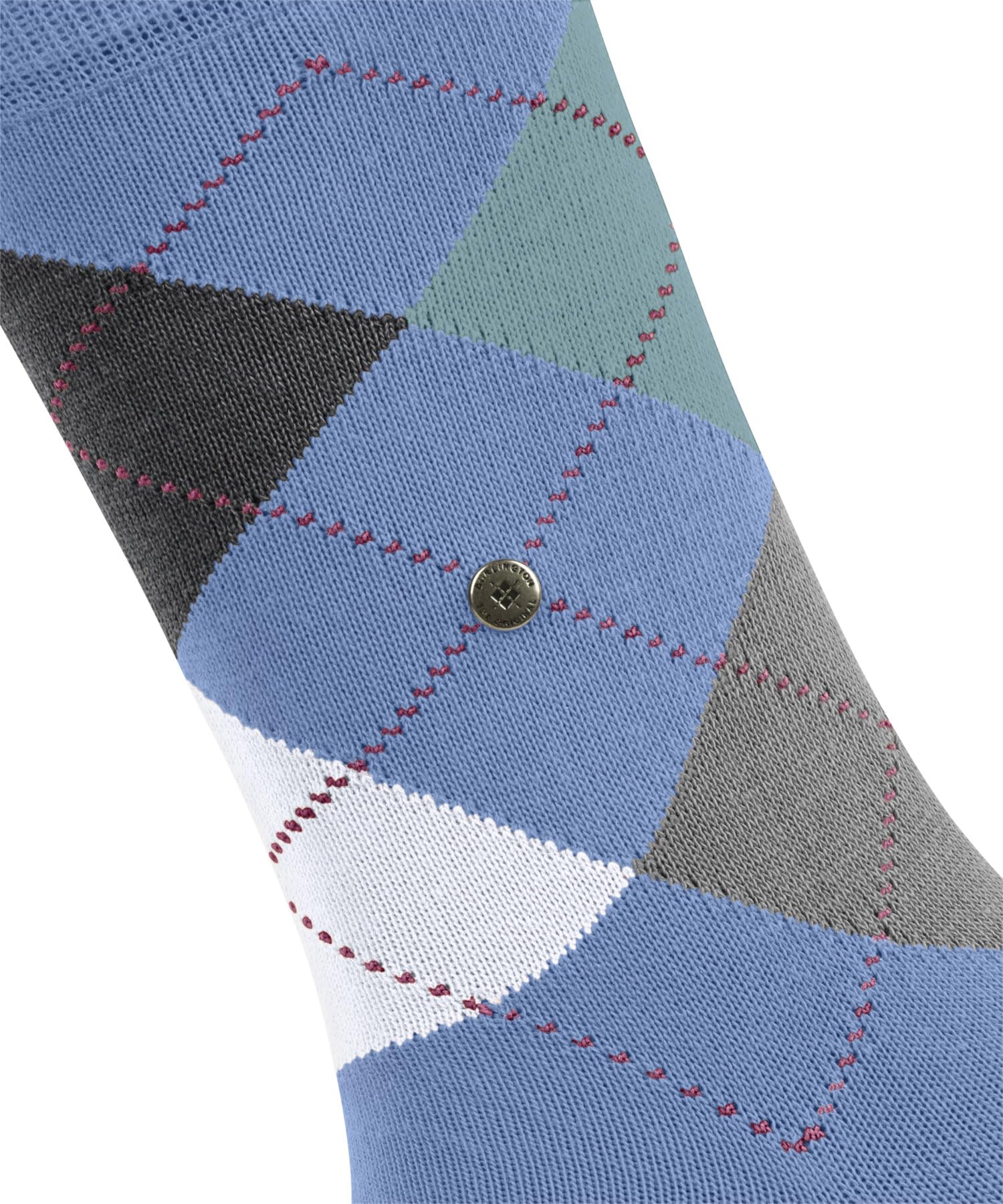 burlington-queen-chaussettes-femme-coton-fantaisie-argyle-bleu-deep-sea-6542-36- image 3