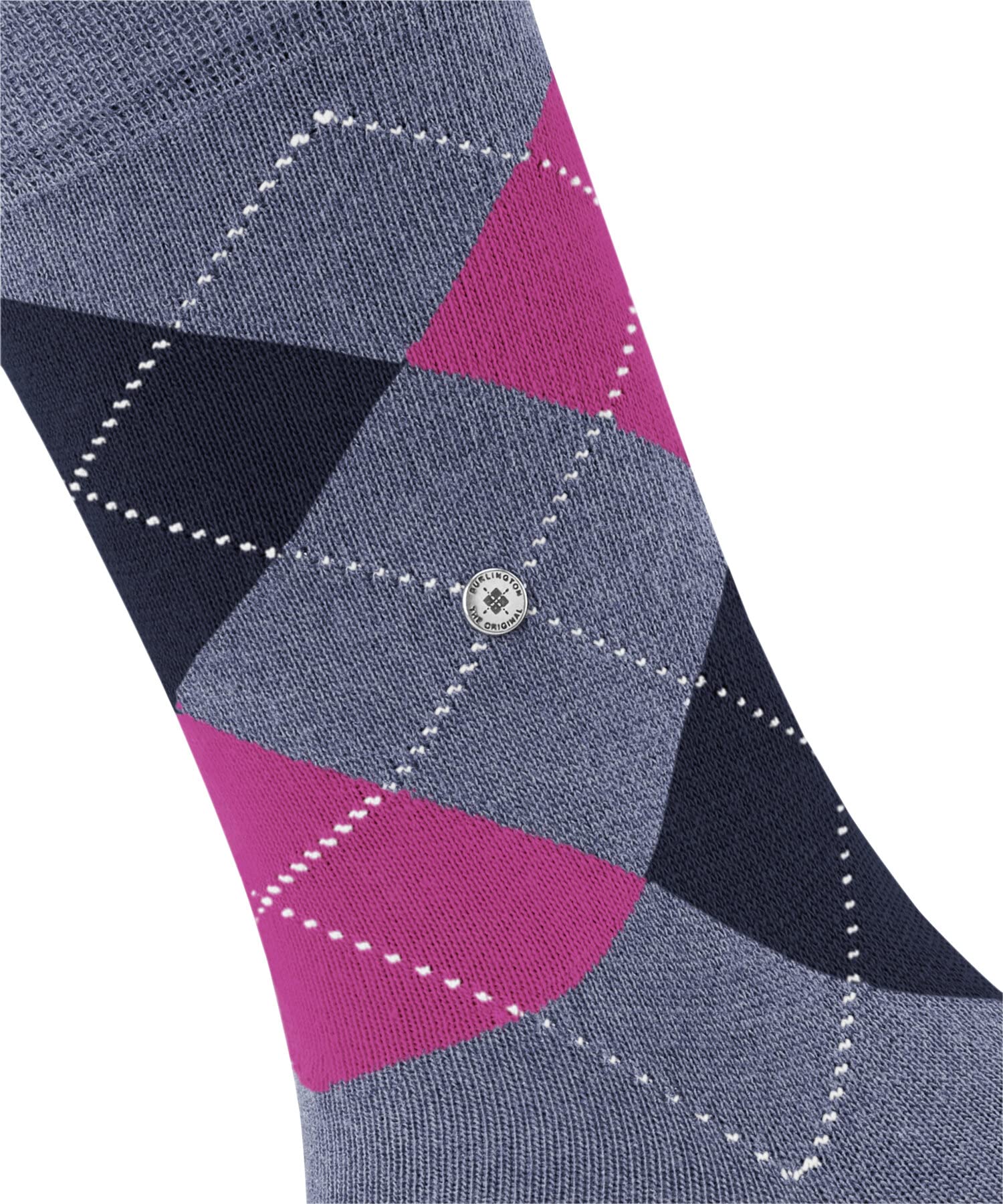 burlington-queen-chaussettes-femme-coton-fantaisie-bleu-cobalt-36-41 image 6