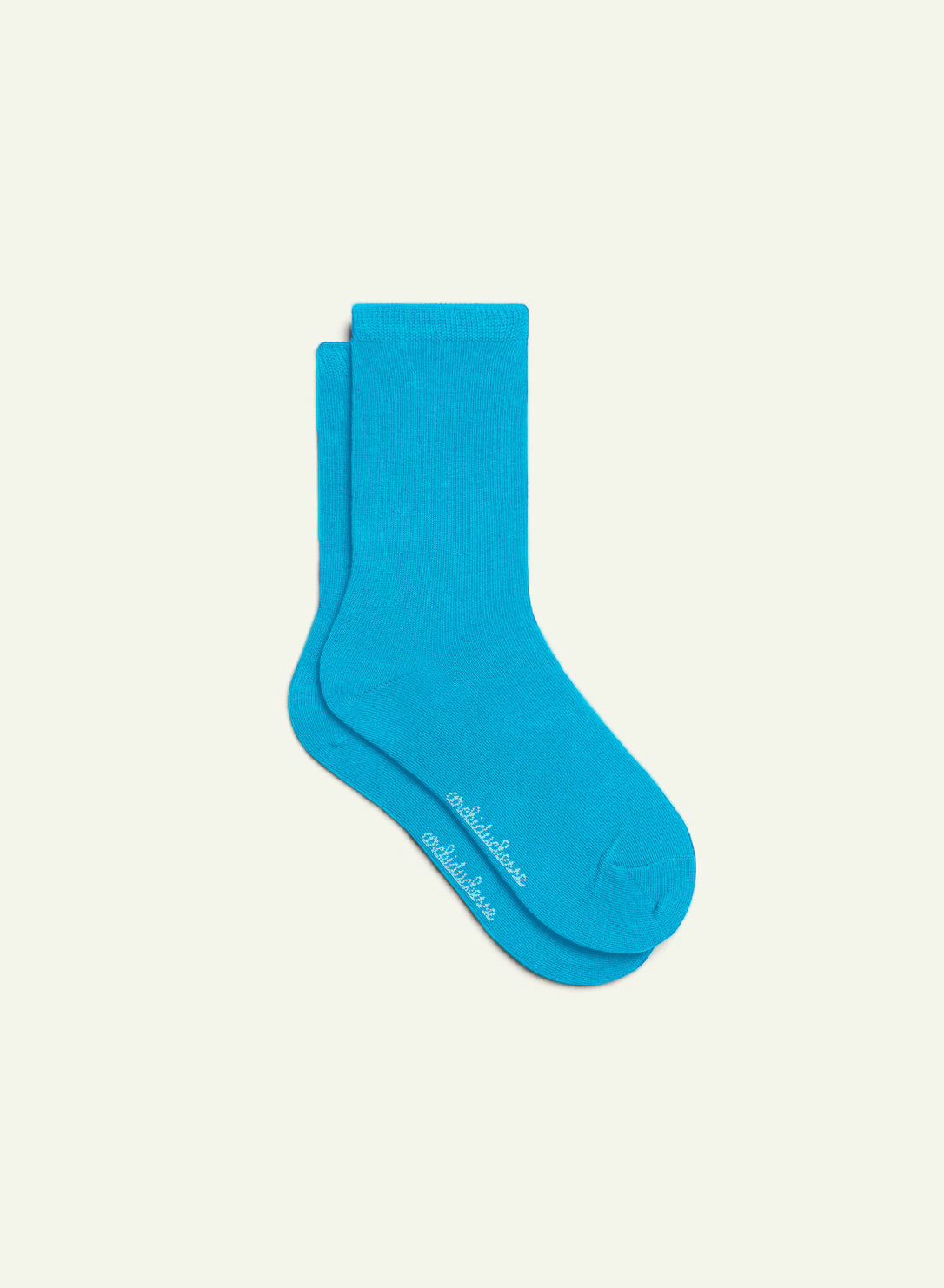 archiduchesse-chaussettes-courtes-bleu-canard-coton-france image 2
