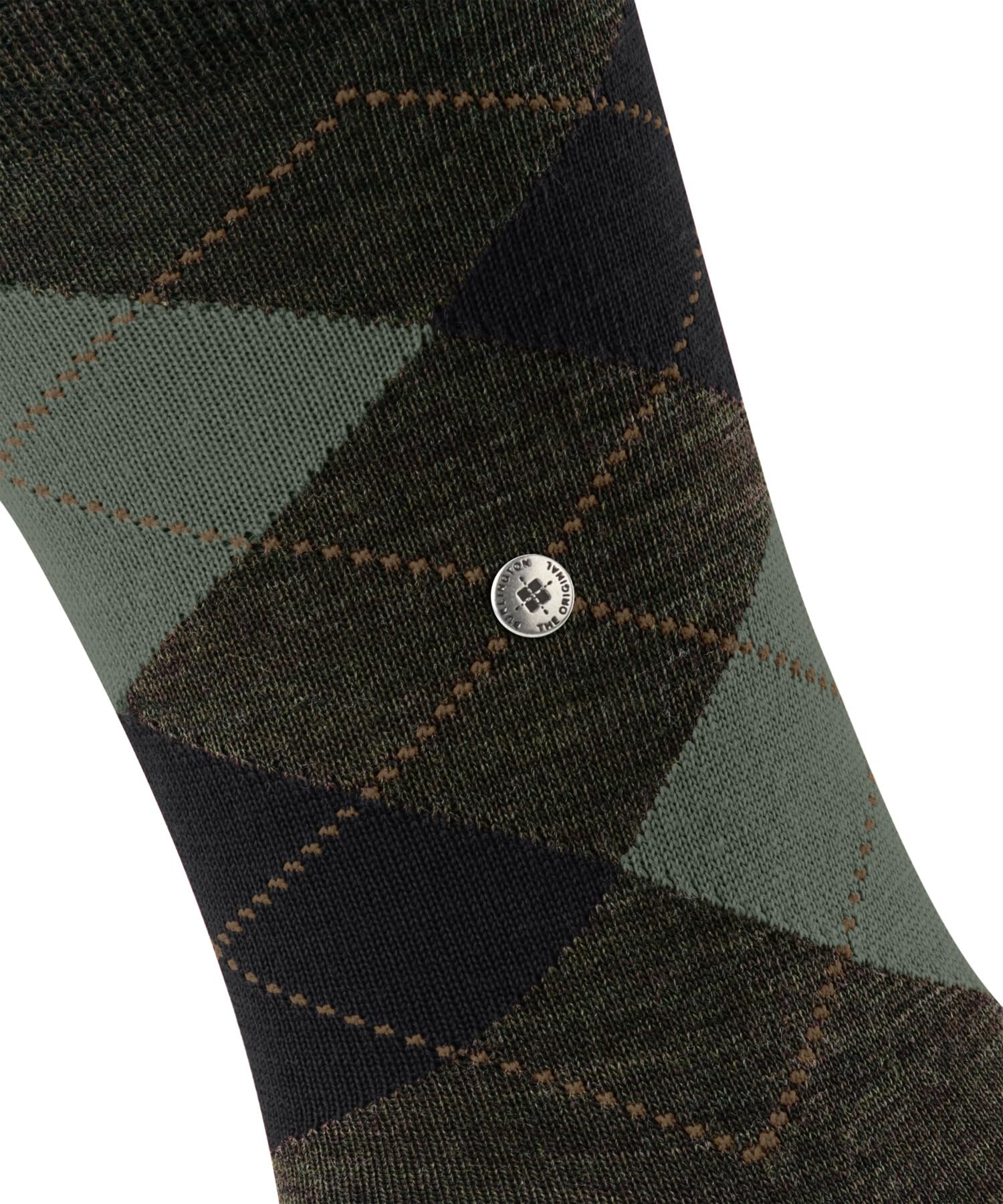 burlington-edinburgh-melange-homme-chaussettes-laine-argyle-vert-jade-cream-7185 image 4