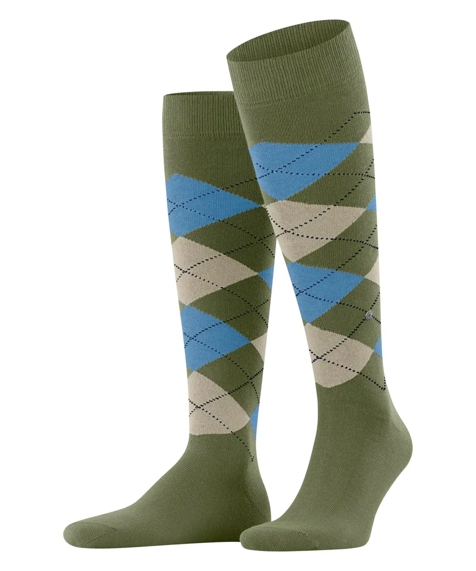 burlington-king-chaussettes-longues-homme-coton-vert-salvia-7472-40-46 image 1