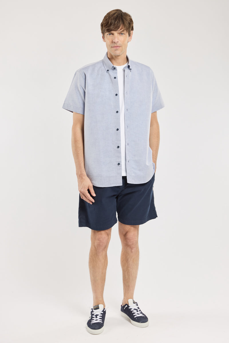 armor-lux-chemise-homme-coupe-confort-coton-lin-manches-courtes image 3