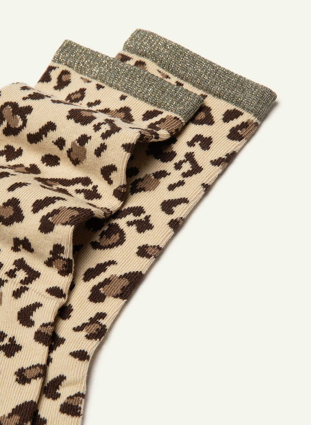 archiduchesse-l-opard-scintillante-kaki-chaussettes-paillet-e-courte image 4