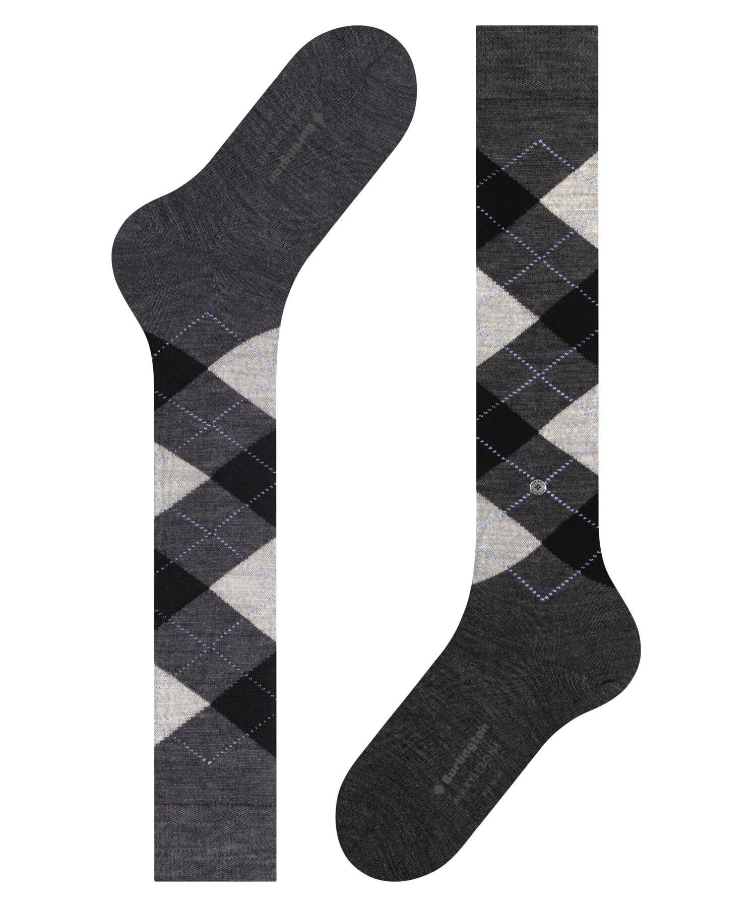 burlington-marylebone-w-kh-chaussettes-longues-femme-laine-gris-asphalt-3180 image 5