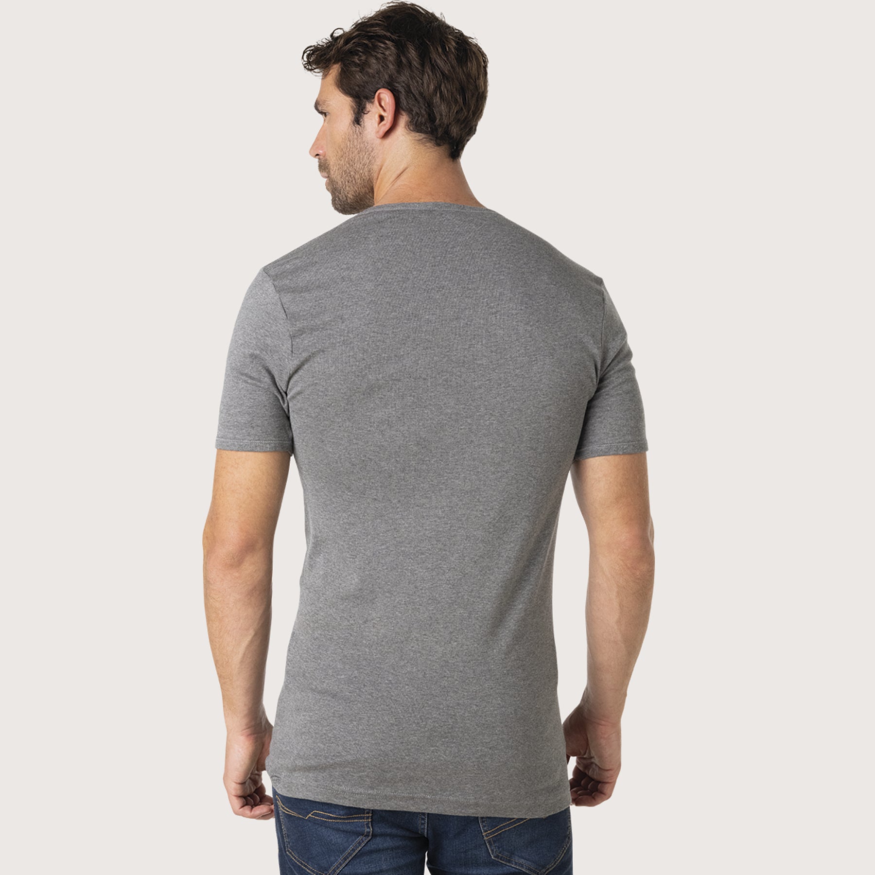 eminence-premium-tee-shirt-col-v-pur-coton-homme image 3