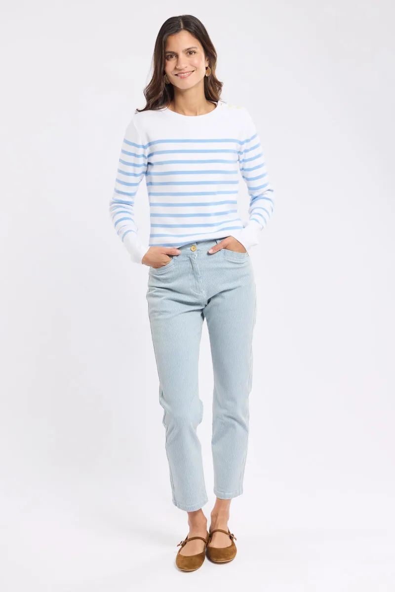 armor-lux-pantalon-femme-7-8-ray-coton-stretch image 1