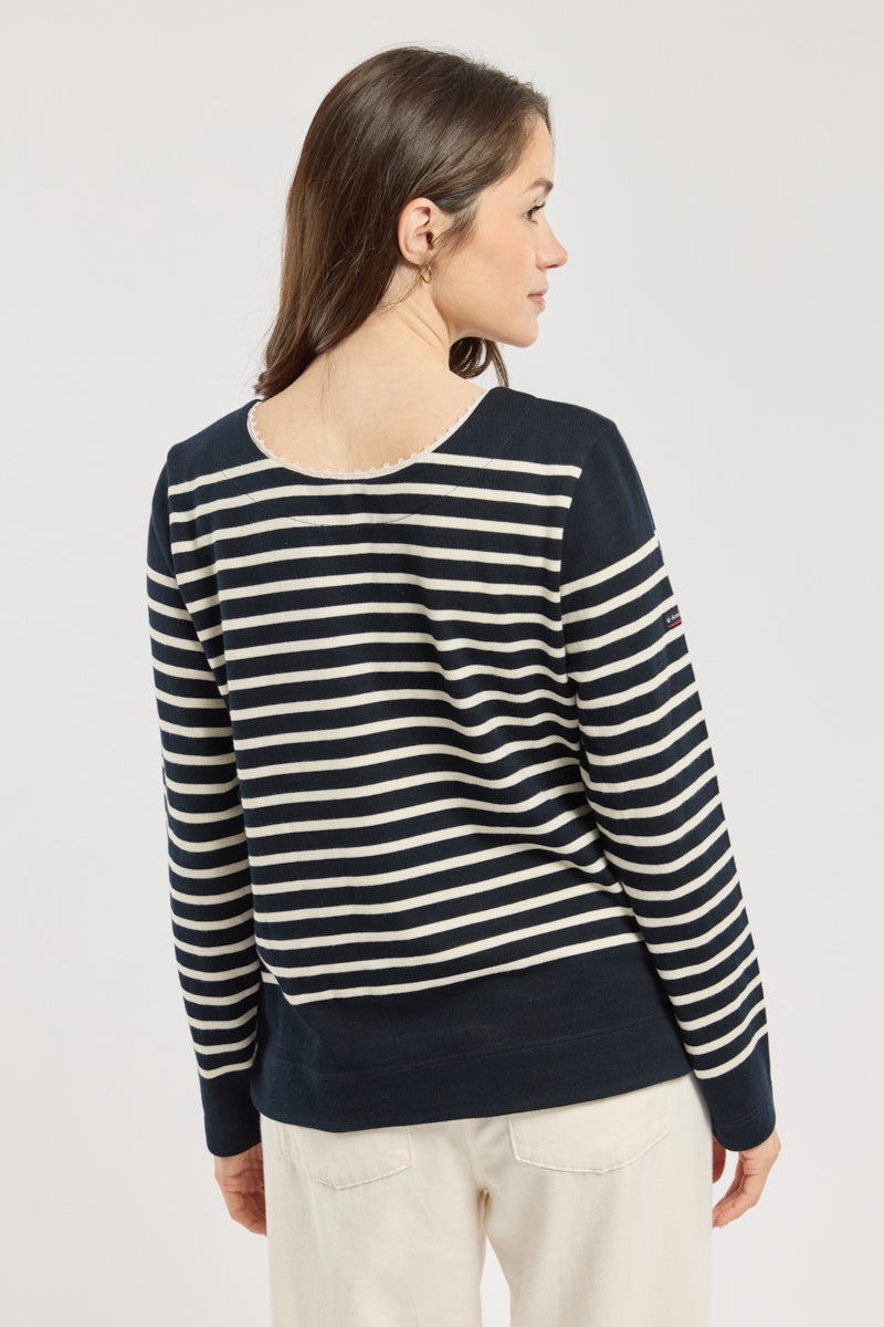 armor-lux-marini-re-dos-chancr-femme-coton-rustique image 2