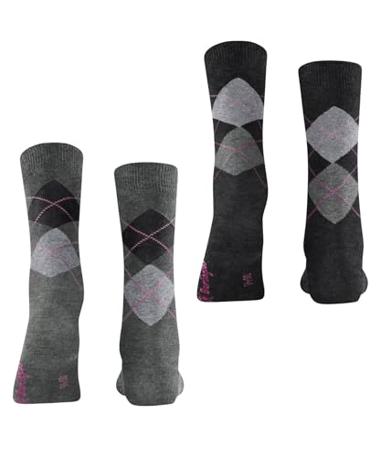 burlington-everyday-argyle-chaussettes-femme-coton-gris-x2-paires-36-41 image 8
