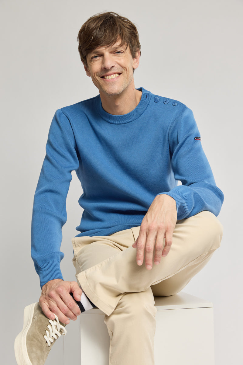 armor-lux-pull-marin-homme-uni-coton image 1