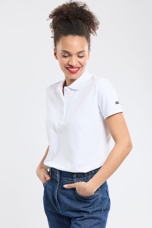 polo-femme-armor-lux-coton-et-lasthanne-manches-courtes image 3